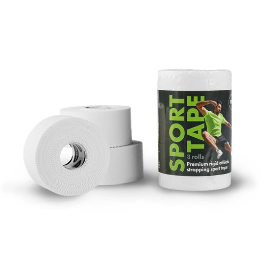 FASCIQ Athletic Tape bianco, confezione da 3 rotoli da 3,8 cm